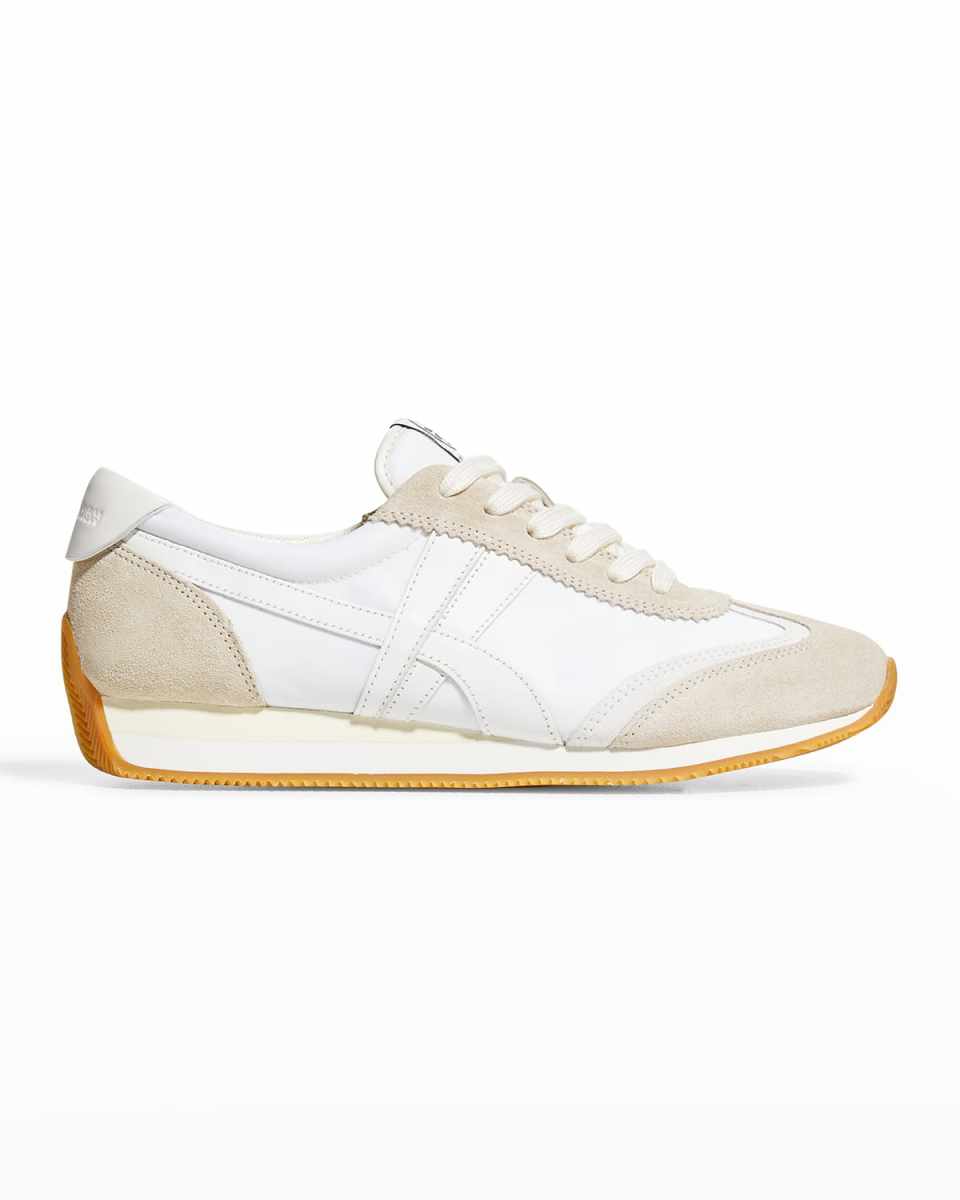 Hank Mixed Leather Retro Sneakers